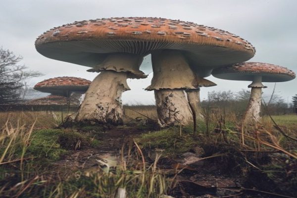 Mysterious Giant Mushrooms Spotted in England’s Countryside, Leaving Residents Baffled